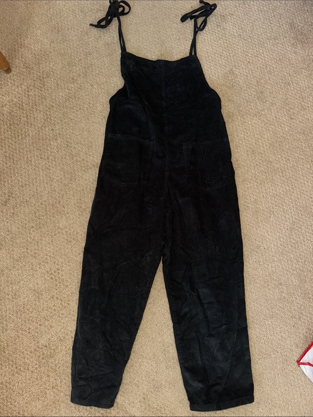 BDG Black Corduroy Tie-Strap Jumpsuit